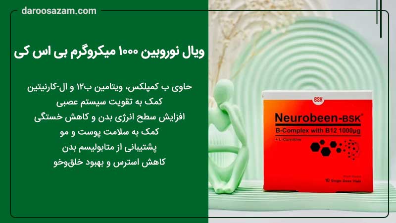 ویال نوروبین 1000 میکروگرم بی اس کی و تقویت حافظه 