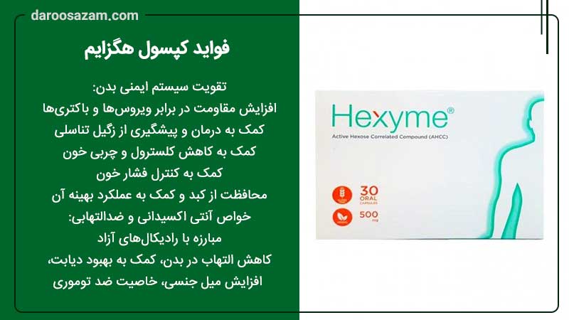 فواید مصرف کپسول هگزایم