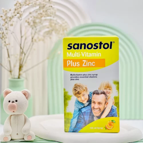 شربت مولتی ویتامین پلاس زینک سانستول 155 میلی لیتر