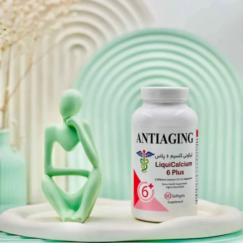 سافت ژل لیکوئی کلسیم 6 پلاس آنتی ایجینگ 60 عددی