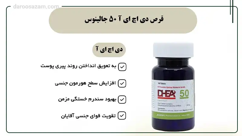 قرص دی اچ ای آ جالینوس 50 میلی گرم 100 عددی