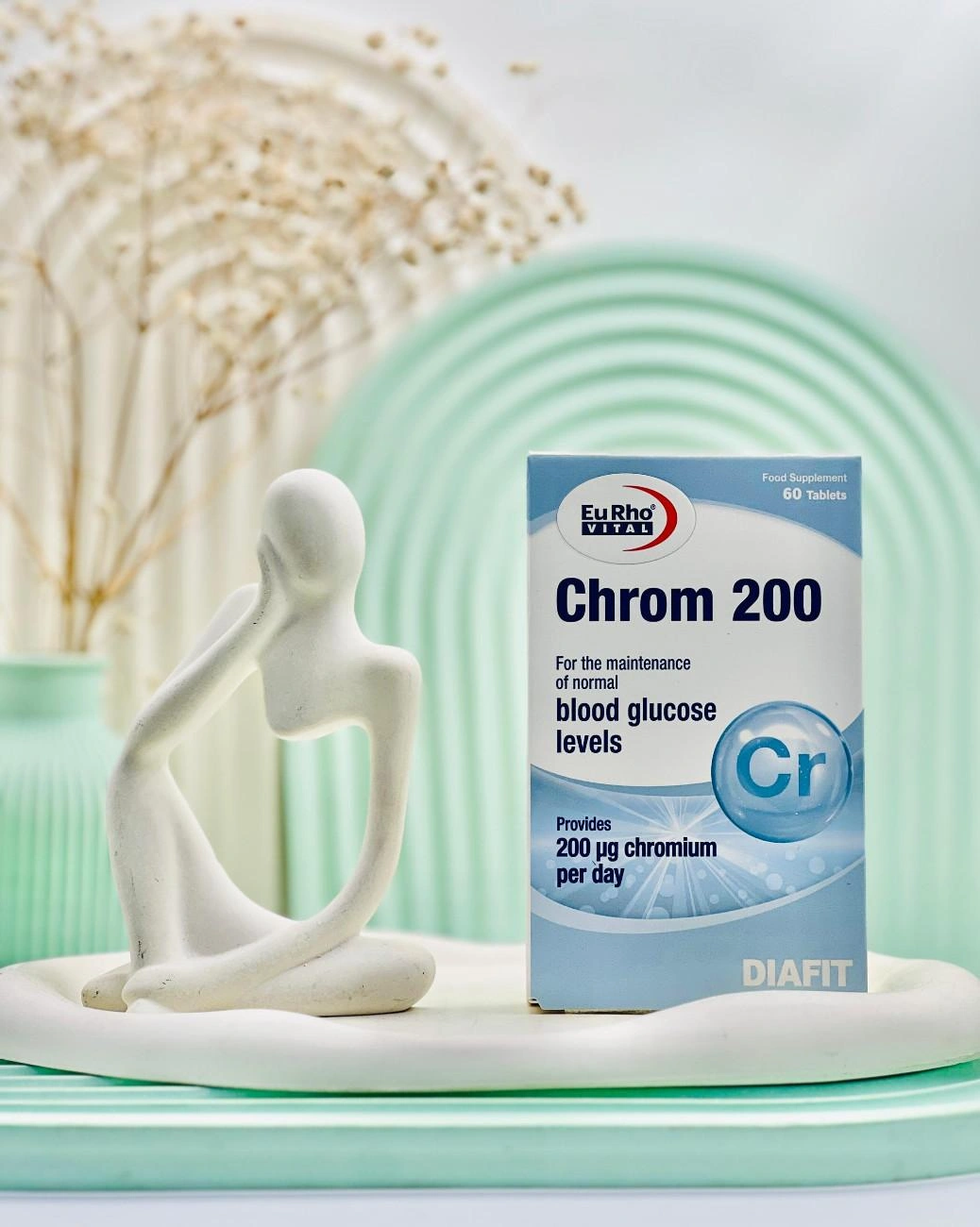 قرص کروم 200 میلی گرم یوروویتال 60 عددی داروسازم دات کام قرص کروم 200 میلی گرم یوروویتال 60 عددی