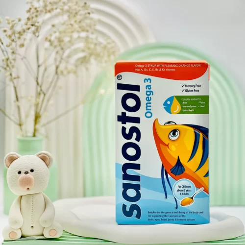 شربت سانستول امگا 3 با طعم پرتقال 155 میلی لیتر