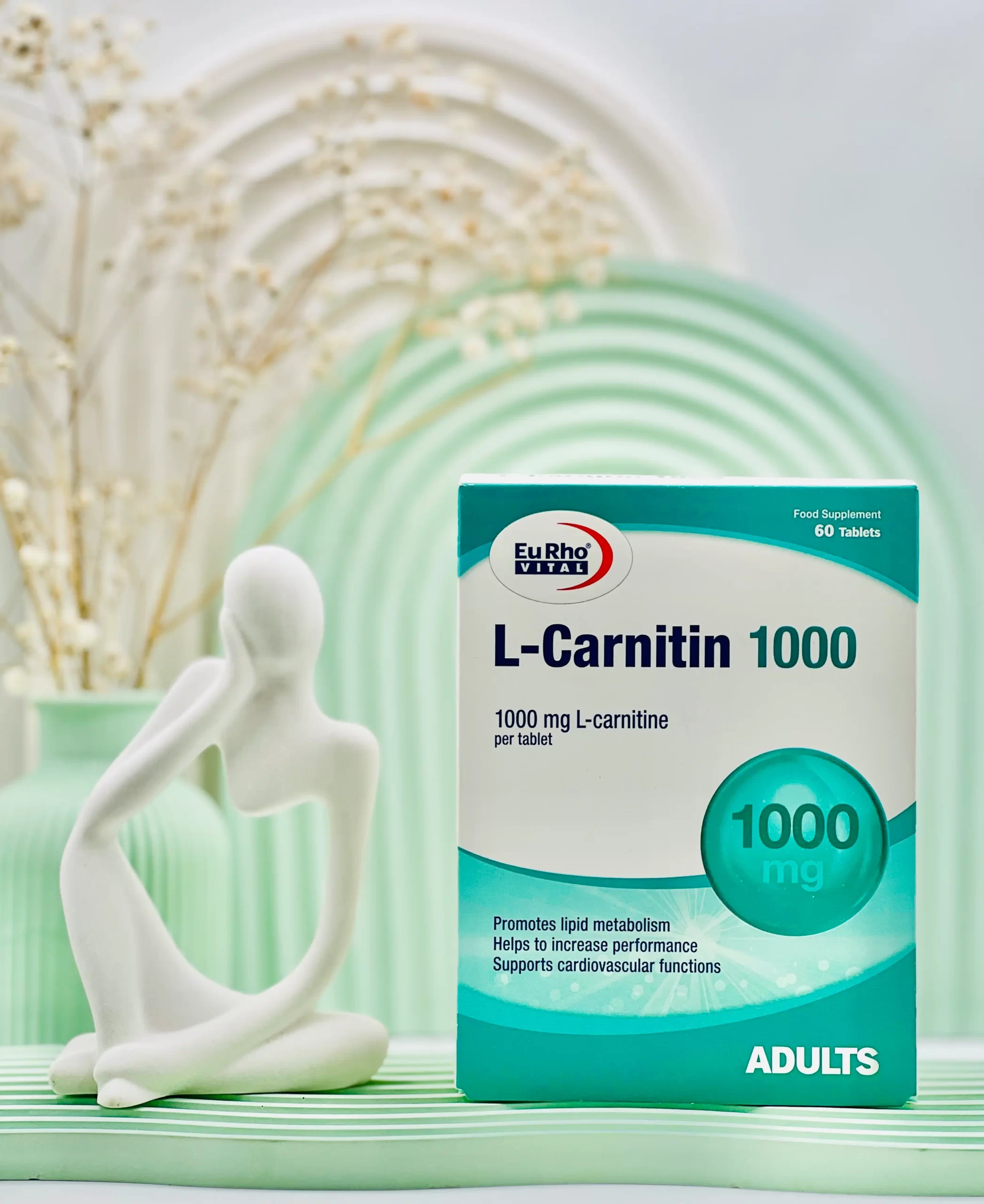 قرص ال کارنیتین 1000 میلی گرم یوروویتال 60 عددی داروسازم دات کام قرص ال کارنیتین 1000 میلی گرم یوروویتال 60 عددی