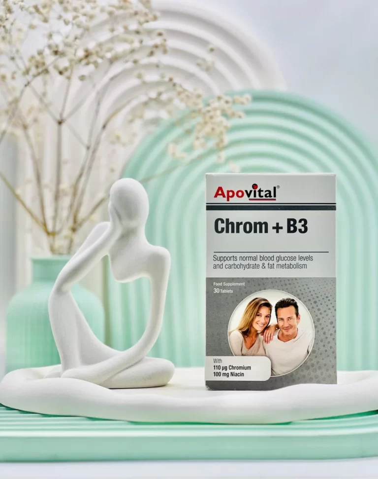 قرص کروم پلاس ویتامین ب3 آپوویتال 30 عددی
