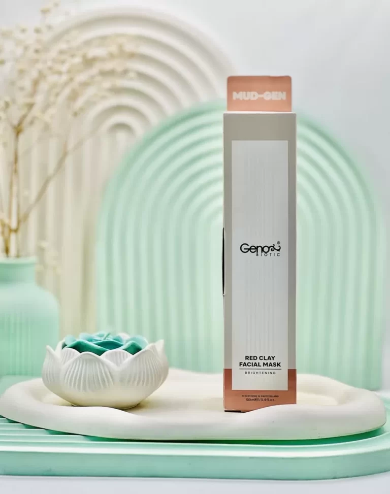 ماسک صورت و گردن خاک رس قرمز ژنوبایوتیک 100 میلی لیتر