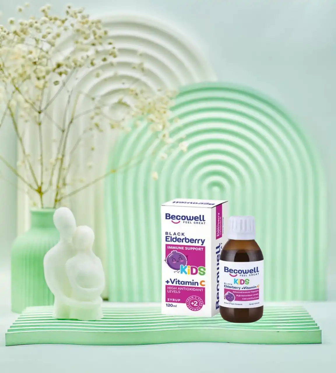 Bekool Black Elderberry Syrup 120 ml daroosazam.com شربت بلک الدربری بکوول 120 میلی لیتر