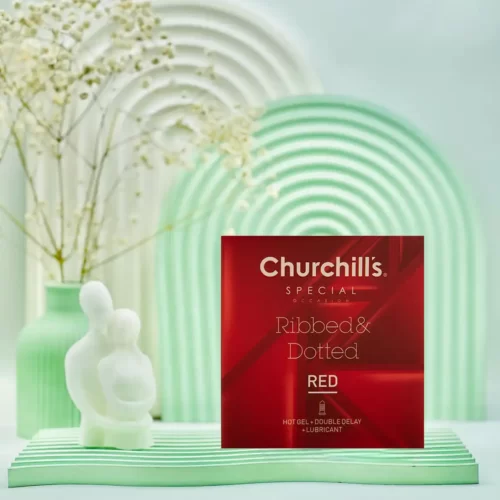 کاندوم خاردار شیاردار تاخیری چرچیلز 3 عددی