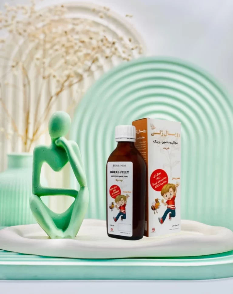 شربت رویال ژلی اکسیر فارم با طعم پرتقال 150 میلی لیتر