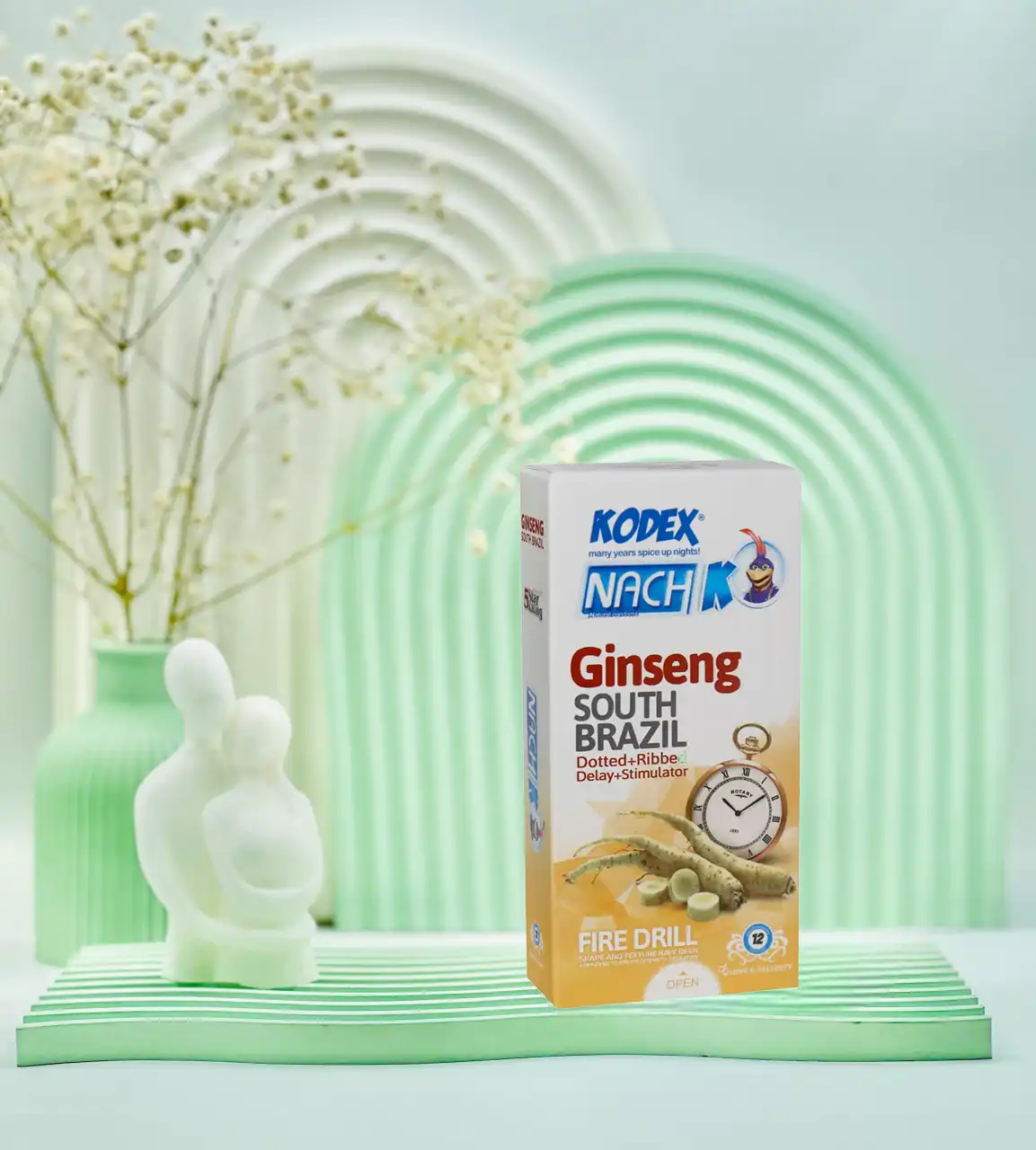 Codex Ginseng Condoms 12 Count daroosazam.com کاندوم جنسینگ کدکس 12 عددی
