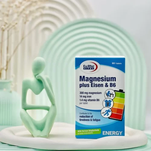 قرص منیزیم پلاس آیزن و ب6 یوروویتال 60 عددی