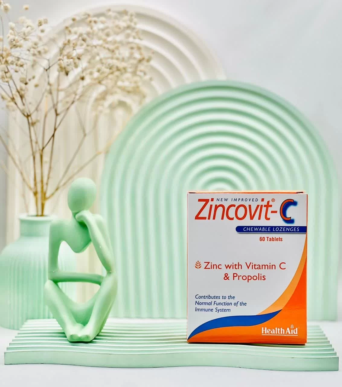 قرص جویدنی زینکوویت سی هلث اید 60 عددی داروسازم دات کام قرص جویدنی زینکوویت سی هلث اید 60 عددی