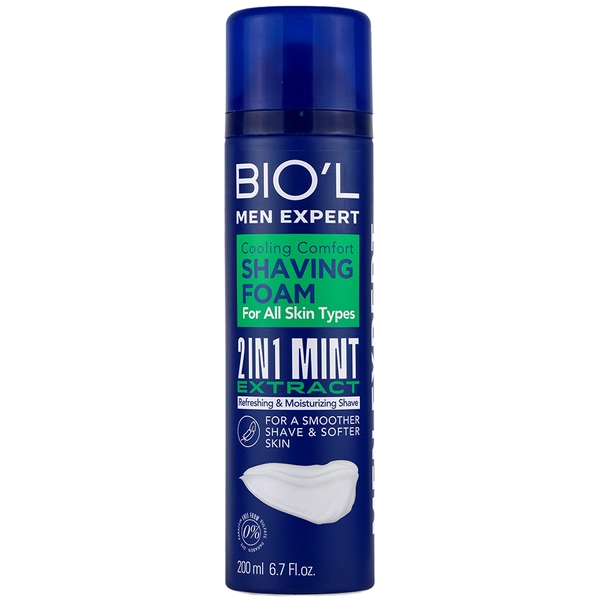 Biol Men Expert Cooling Comfort Shaving Foam 2 in 1 Mint – 200 ml daroosazam.com