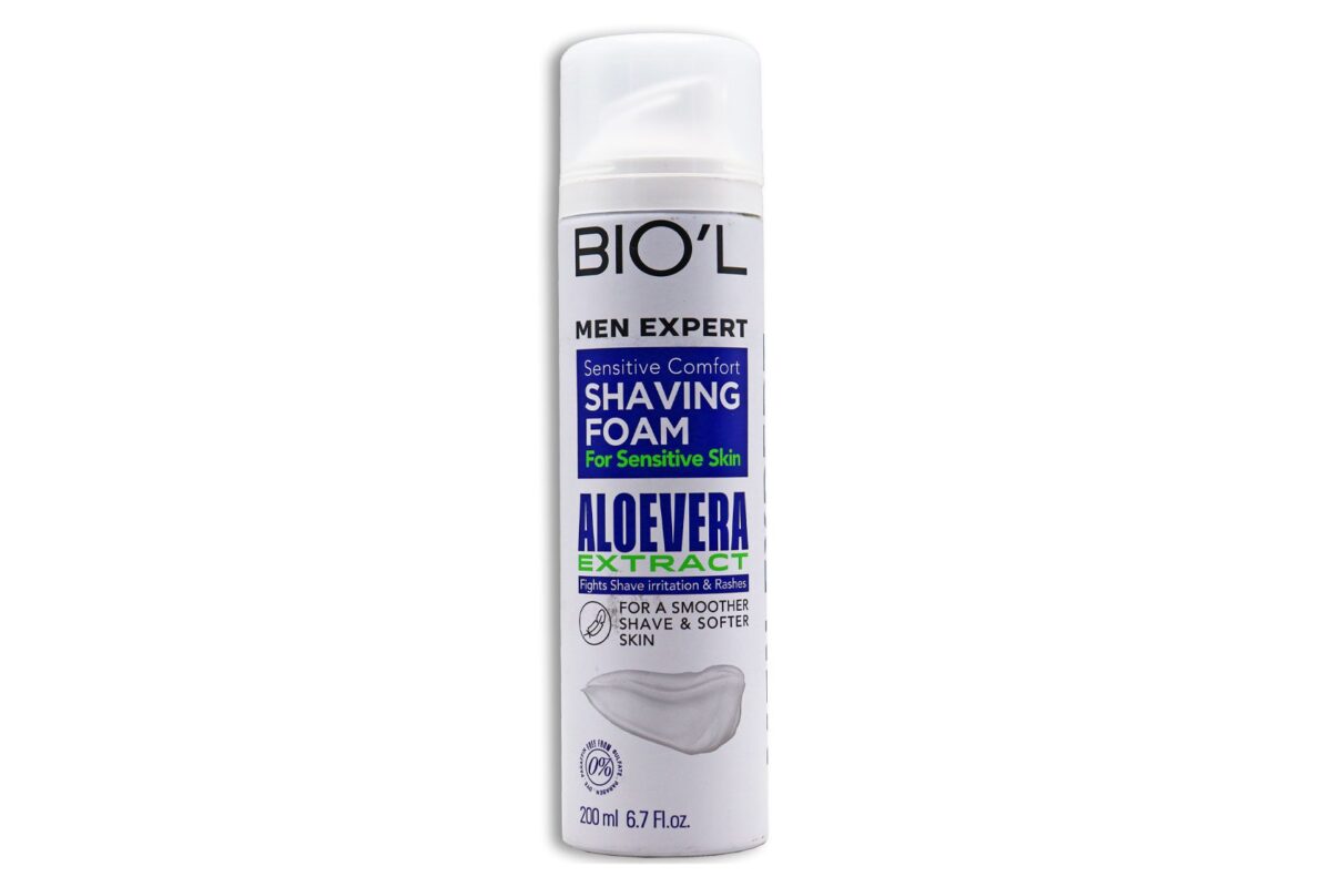 Biol Men Expert Shaving Foam for Sensitive with Aloe Vera Extract – 200 ml daroosazam.com