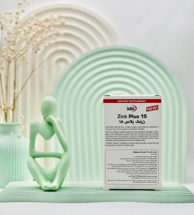قرص زینک پلاس 15 میلی گرم یوروویتال 60 عددی