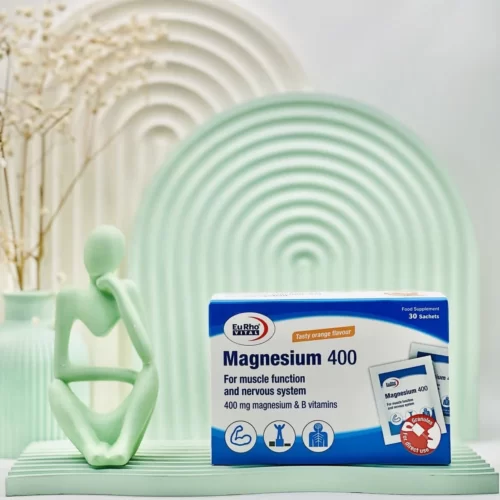 ساشه منیزیم ۴۰۰ میلی‌گرم یوروویتال ۳۰ عددی