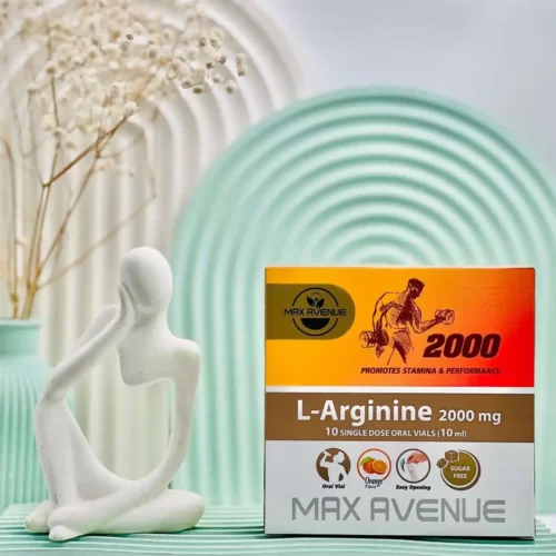 ویال ال آرژنین ۲۰۰۰ میلی گرم مکس اونیو طعم پرتقال ۱۰ عددی10