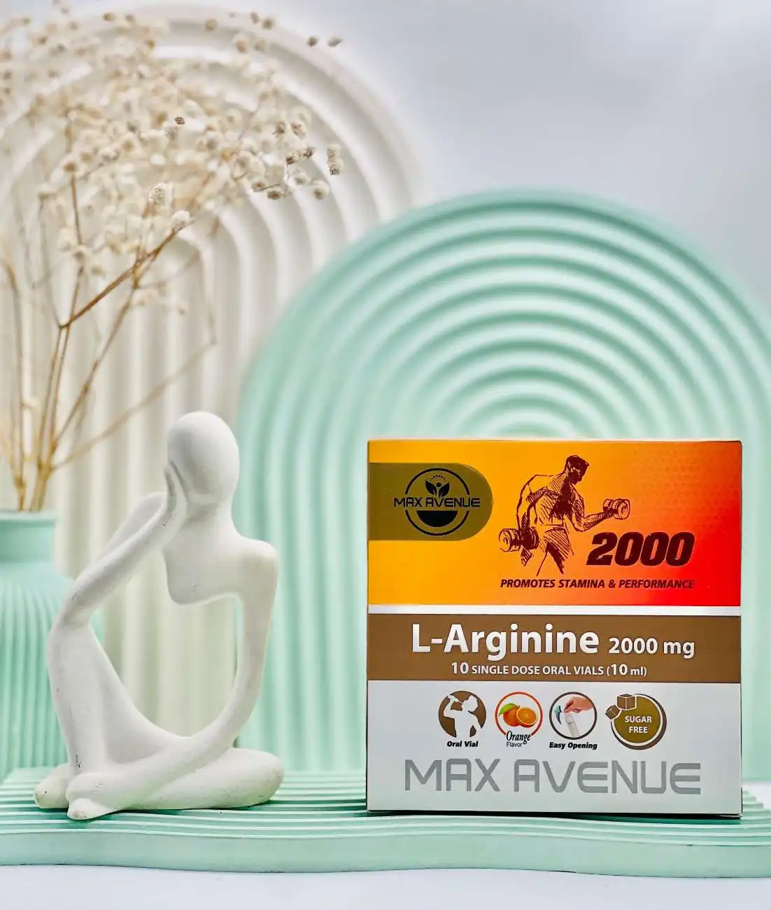 Max Onew L-Arginine 2000 mg Vial, Orange Flavor, Pack of 10 (3) daroosazam.com ویال ال آرژنین ۲۰۰۰ میلی گرم مکس اونیو طعم پرتقال ۱۰ عددی10