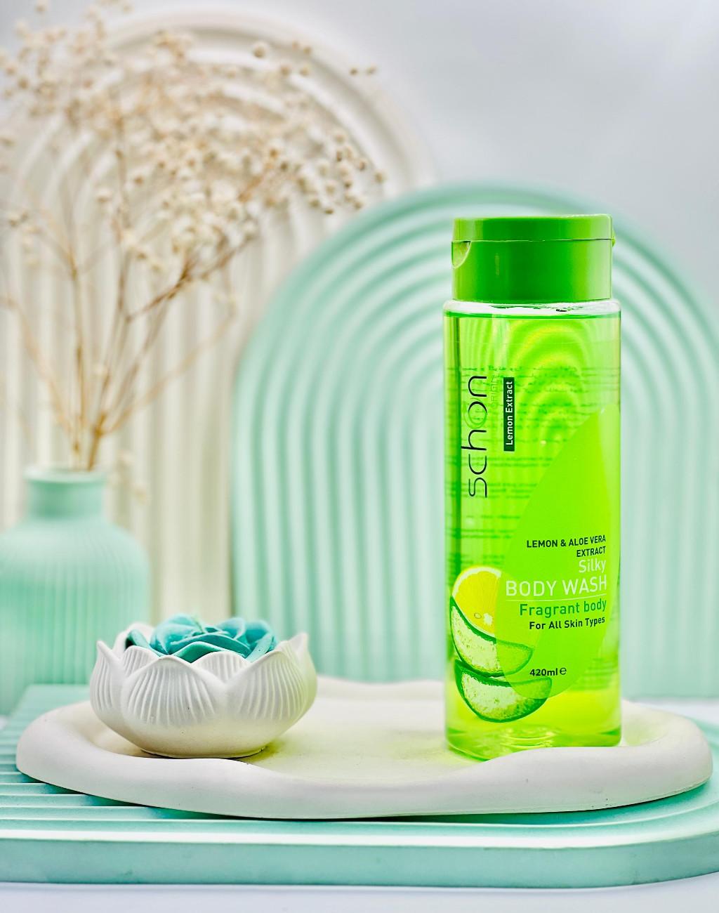 Schon Body Wash Lemon and Aloevera daroosazam.com شامپو بدن آلوئه ورا و لیمو شون