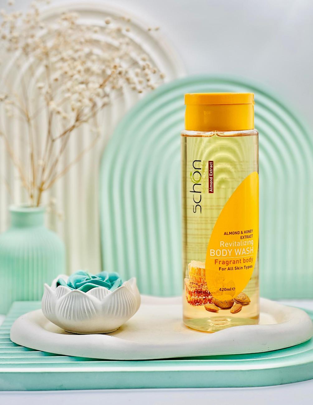 Schon Almond And Honey Body Wash daroosazam.com شامپو بدن عسل و بادام شون
