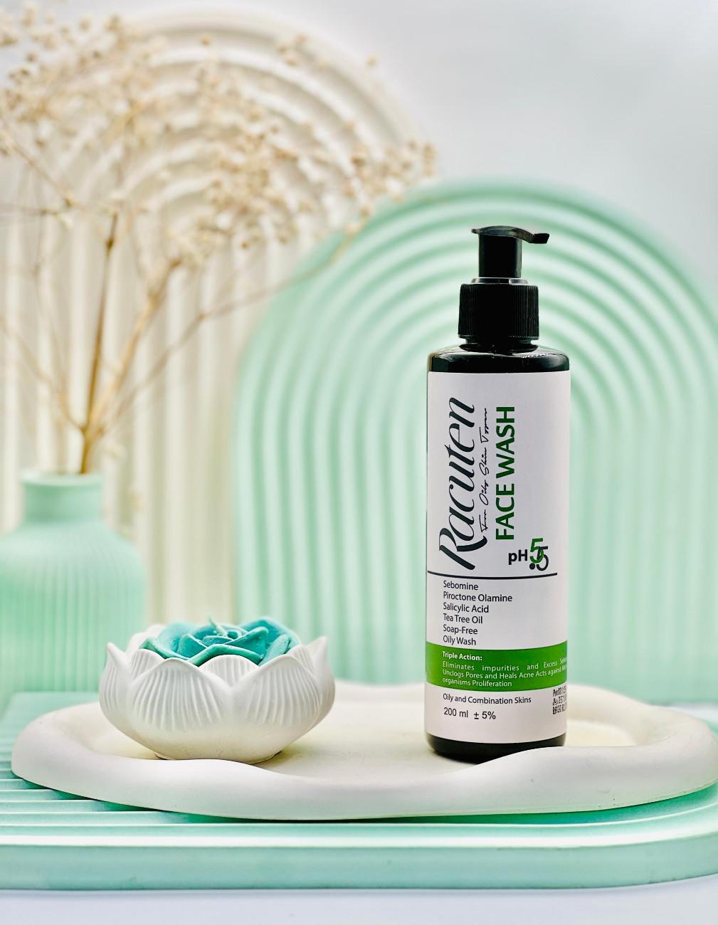 Racuten Facial Cleansing Gel For Oily Skin daroosazam.com ژل شستشوی پوست چرب و مختلط راکوتن 200 میل