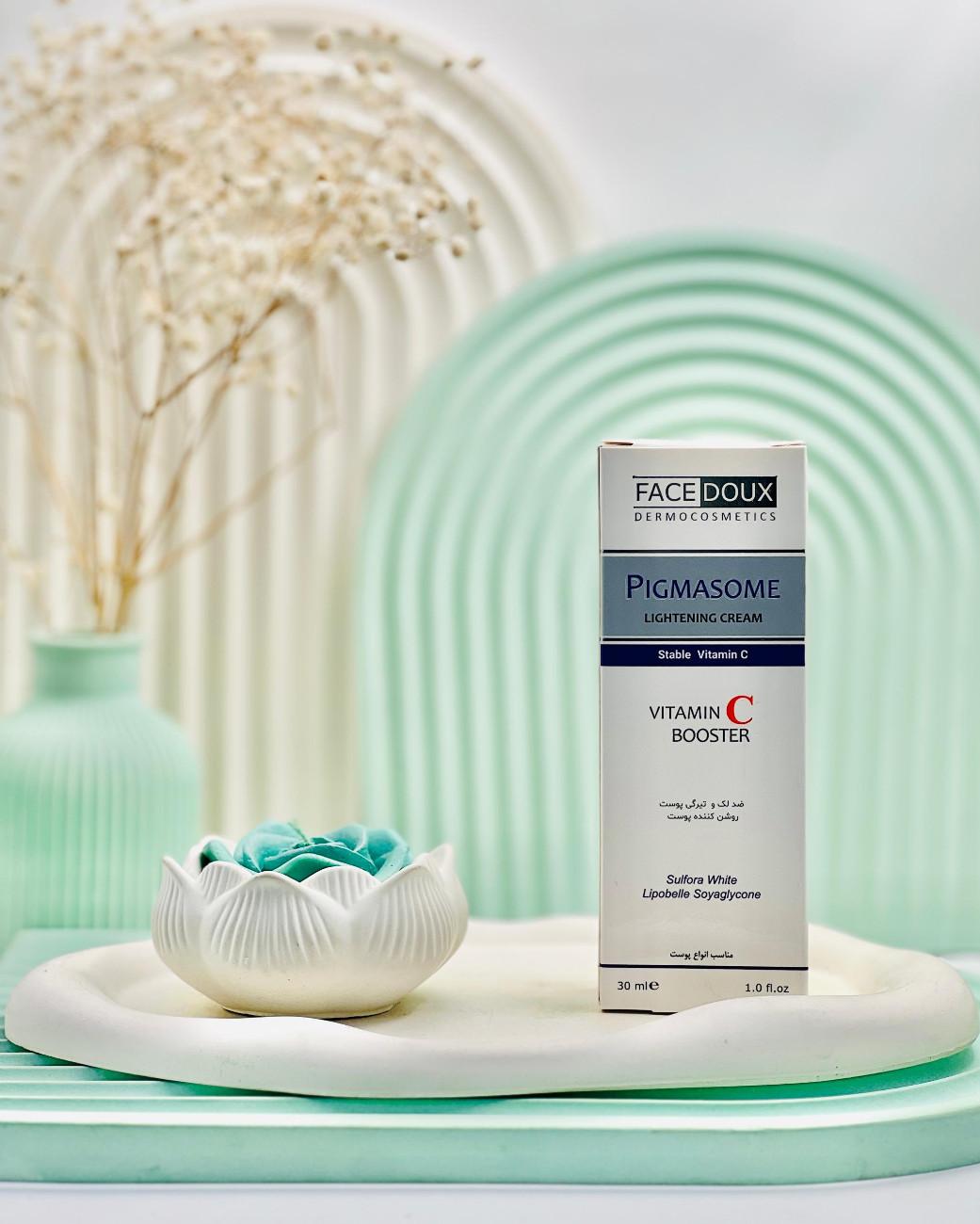 Face Doux Pigmasome C Lightening Cream daroosazam.com کرم روشن کننده پیگمازوم C فیس دوکس