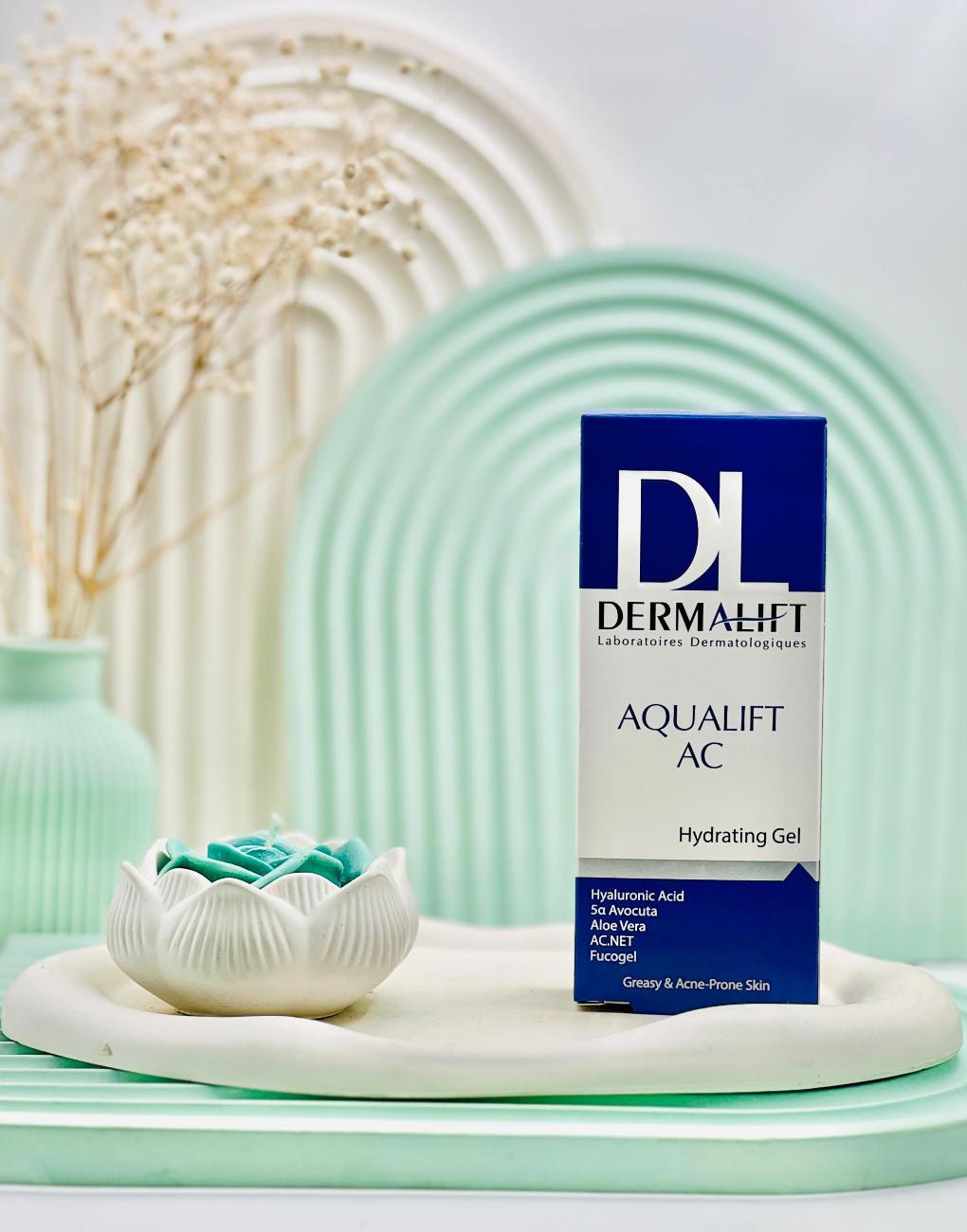 Dermalift Aqualift AC Hydrating Gel daroosazam.com ژل آبرسان پوست های چرب و جوشدار درمالیفت