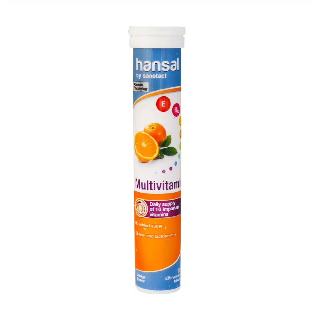 Hansal-Multivitamin-20-Effervescent-Tablets daroosazam.com 1 قرص جوشان مولتی ویتامین هانسال