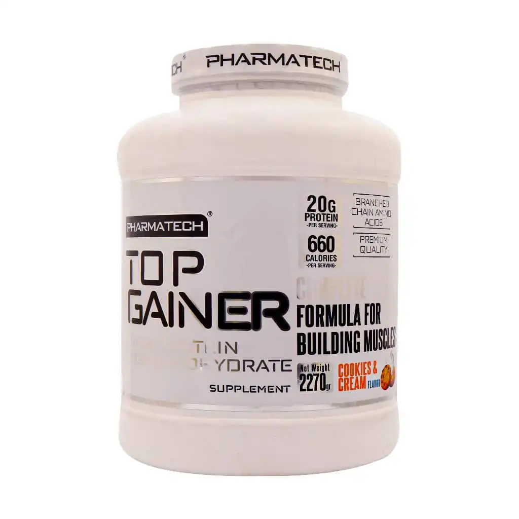 Pharmatech-Top-Gainer-2270-g-cookies daroosazam.com 1 پودر تاپ گینر فارماتک کوکیزکرم