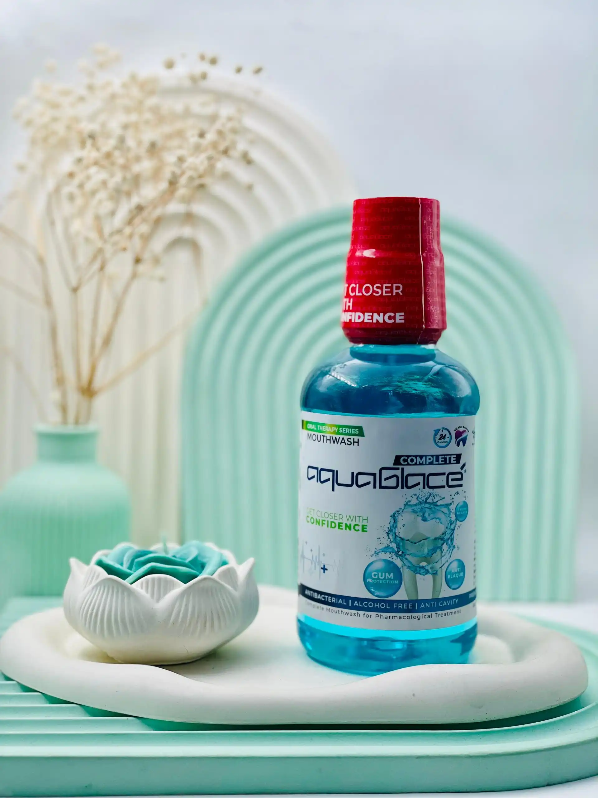 aquaglace complete mouthwash daroosazam.com دهانشویه کامل آکواگلاس