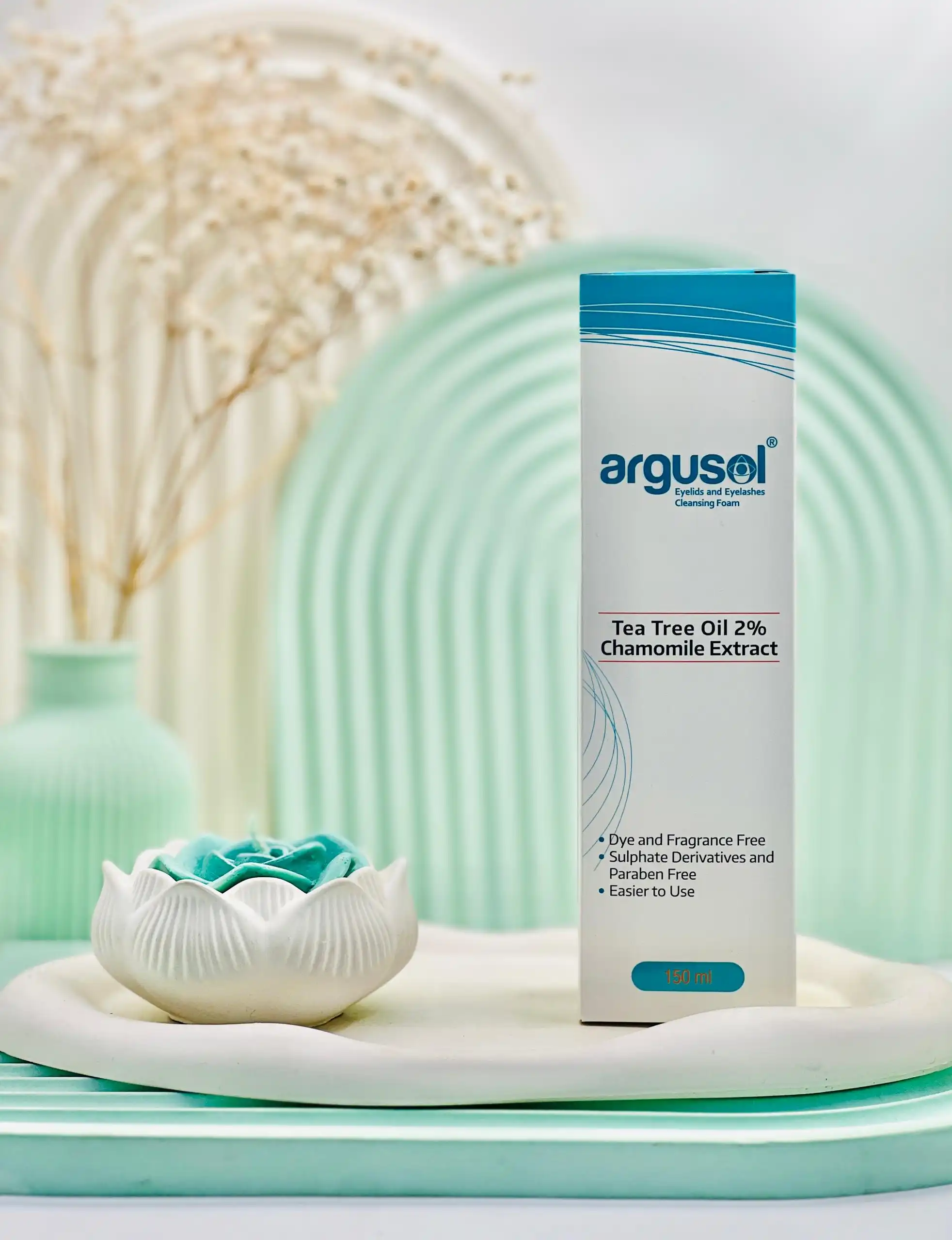 argusol tea tree oil 2 chamomile extract daroosazam.com فوم شستشوی پلک و مژه آرگوسول