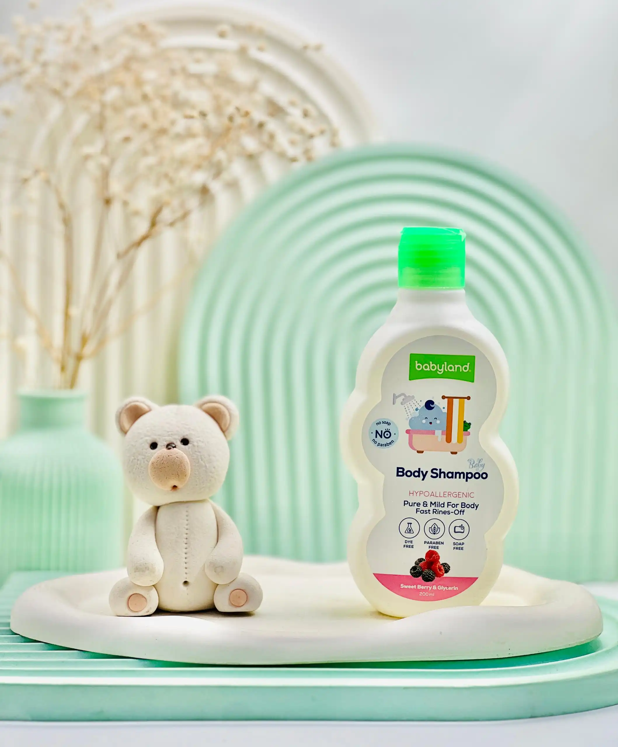 baby land body shampoo sweetberry and glyserin daroosazam.com1080 شامپو بدن کودک توت بی بی لند