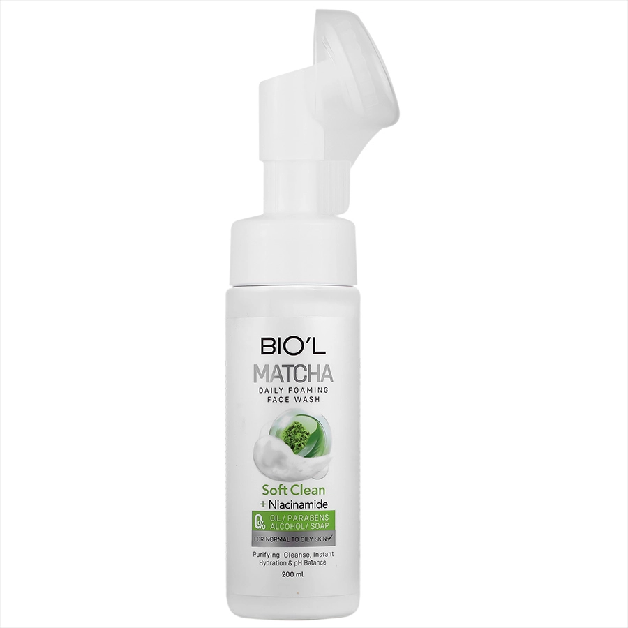 biol matcha daily foaming face wash daroosazam.com 1 فوم شستشوی صورت ماچا و نیاسینامید بیول