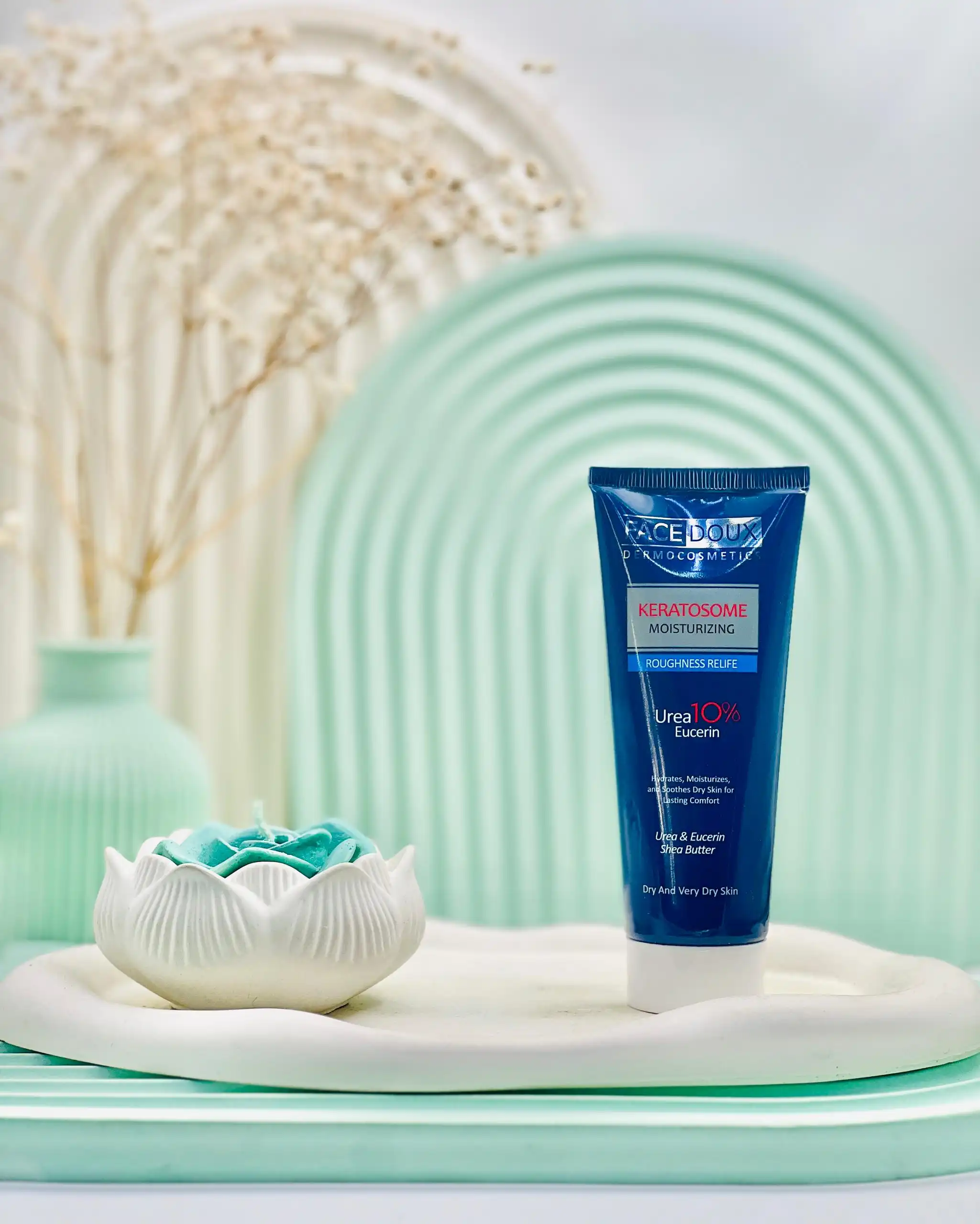face doux keratosome moisturizing cream daroosazam.com 3 کرم مرطوب کننده کراتوزوم 10 درصد اوره فیس دوکس