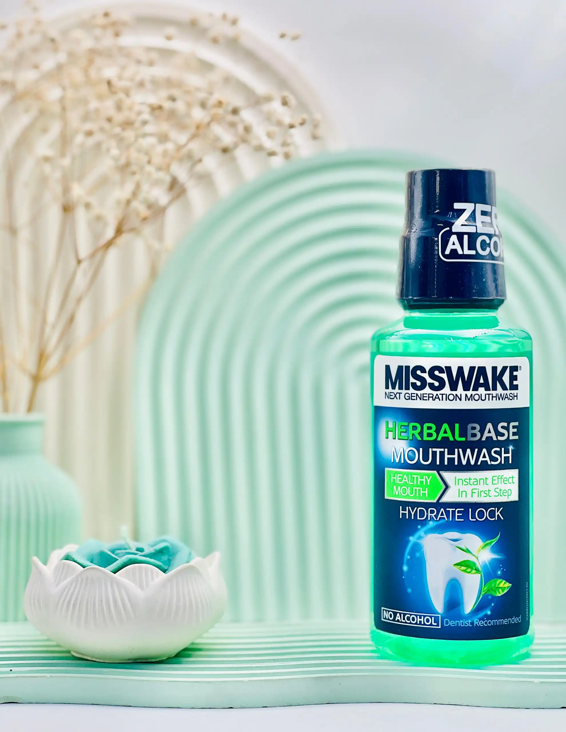 misswake herbal base mouthwash daroosazam.com 2 خرید دهانشویه عصاره میخک و اکالیپتوس میسویک