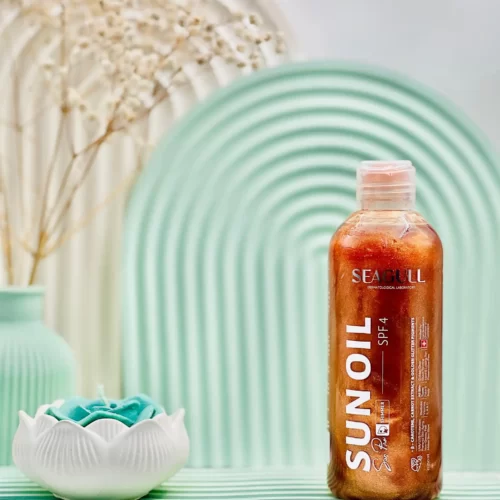 روغن برنزه کننده و ویتامینه اکلیلی spf4 سی گل