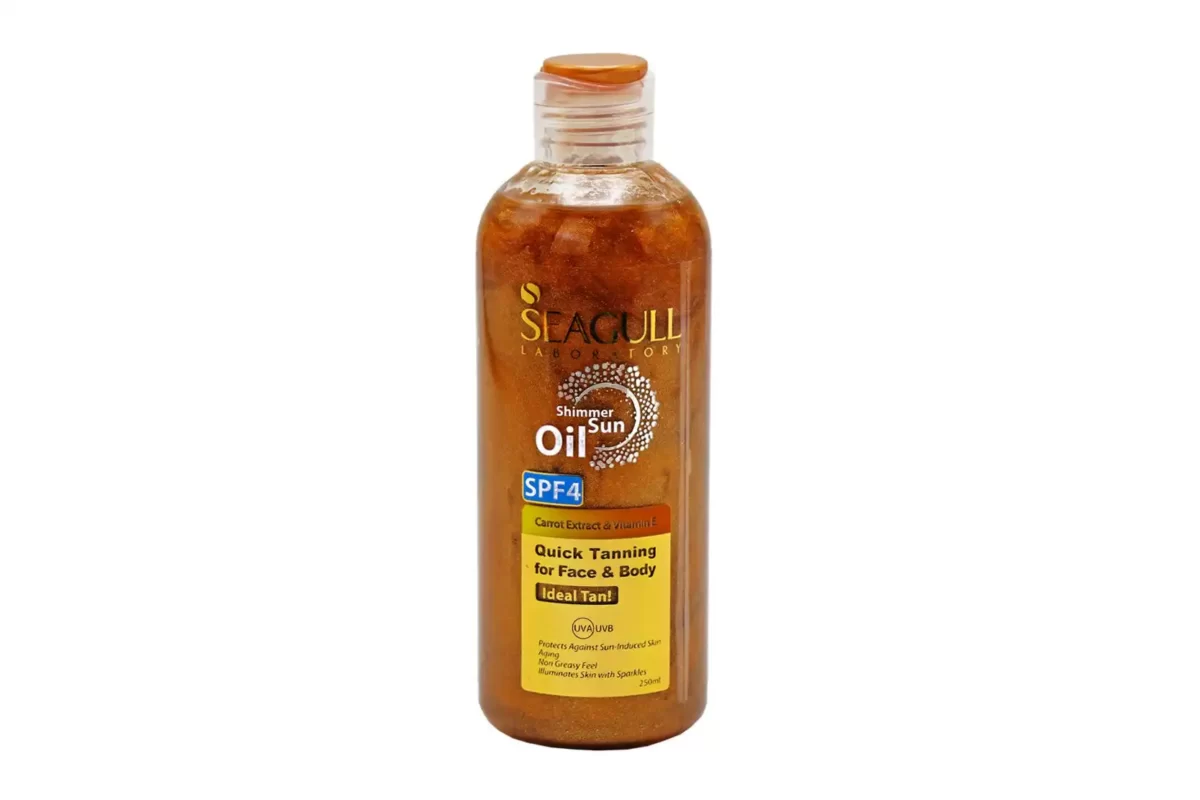 روغن برنزه کننده و ویتامینه اکلیلی spf4 سی گل