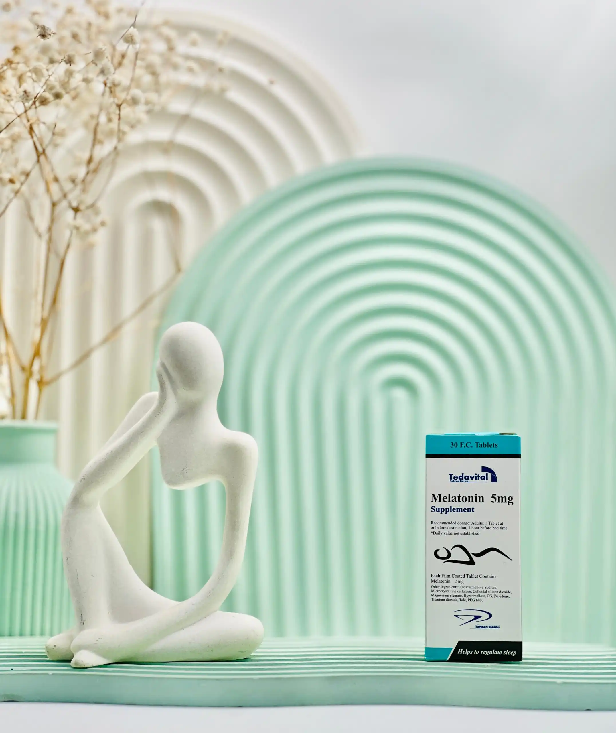 Tehran Darou Tehran Darou Melatonin 5 mg daroosazam.com قرص ملاتونین 5 میلی گرم تهران دارو