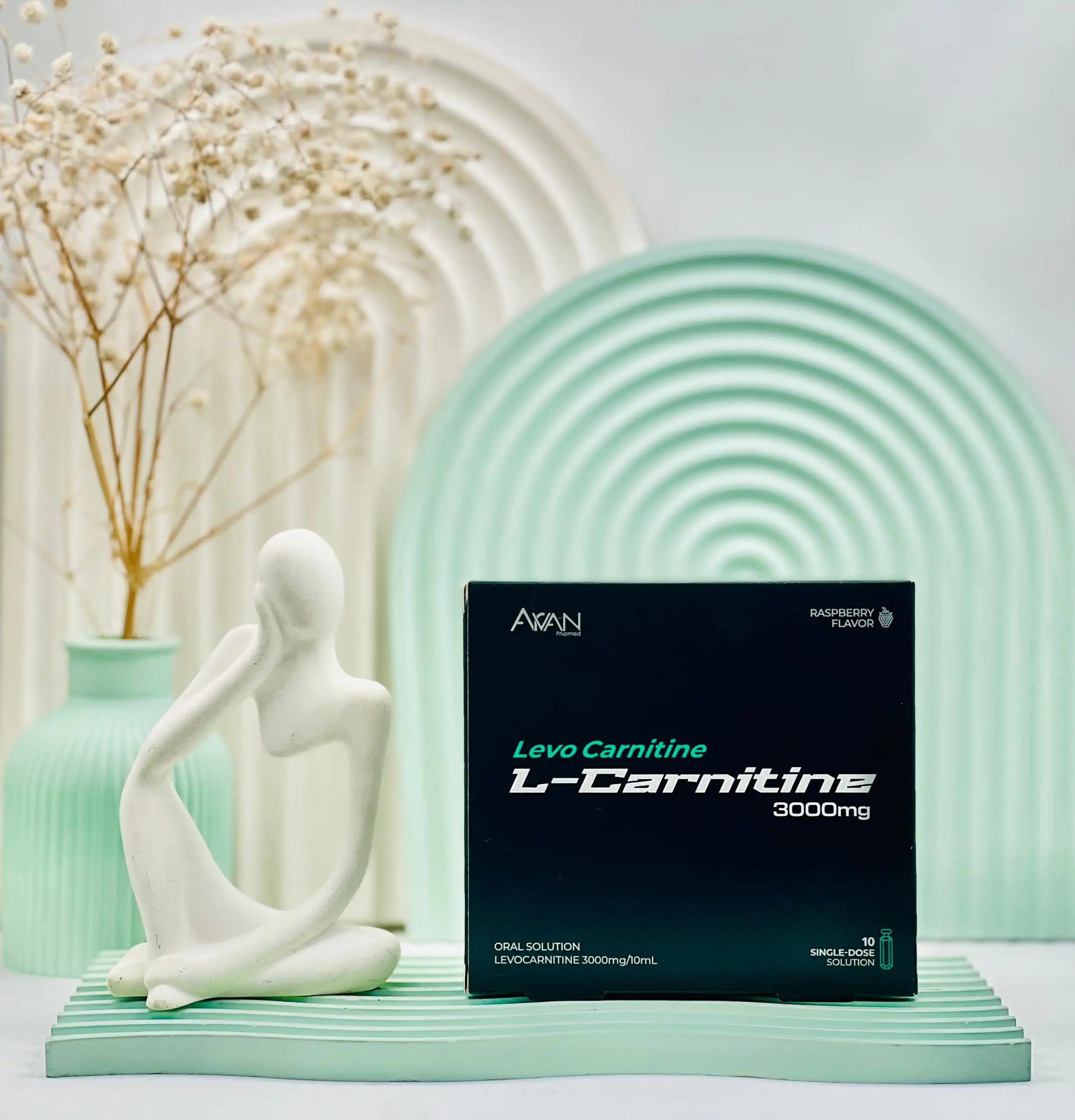 avan pharma levocarnitin l carnitin 3000mg daroosazam.com ویال ال کارنیتین 3000 میلی گرم آروان فارمد با طعم تمشک 10 عددی