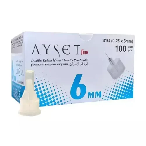 سرسوزن قلم انسولین Ayset fine سایز 6 میلی متر 
