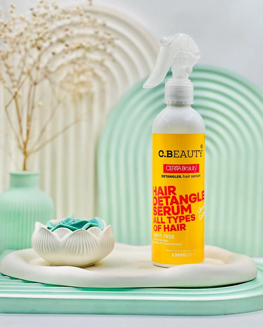 cerita beauty hair detangle serum all types of hair 230 ml daroosazam.com اسپری گره باز کن و نرم کننده مو سریتا 230 میلی لیتر