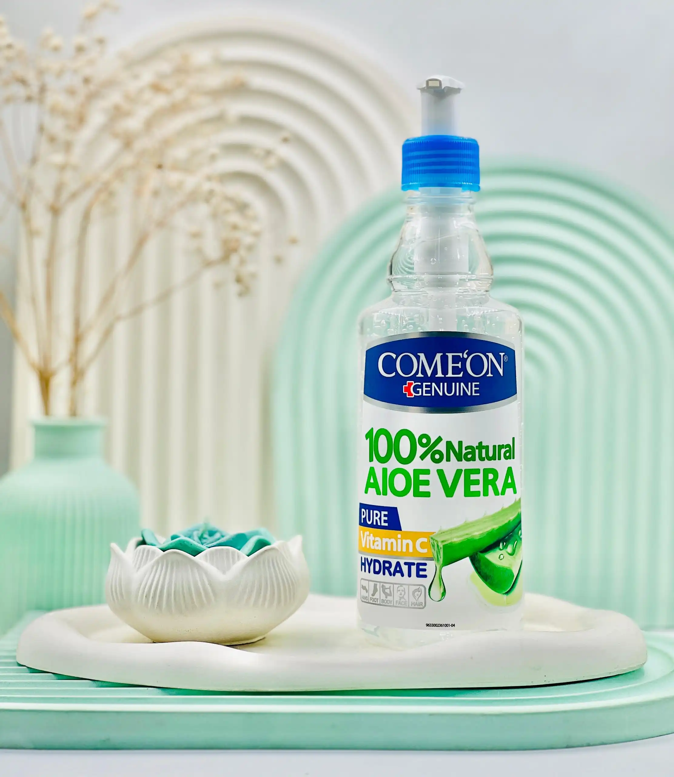 comeon genuine aloevera pure citamin c hydrate daroosazam.com ژل مرطوب کننده آلوئه ورا کامان