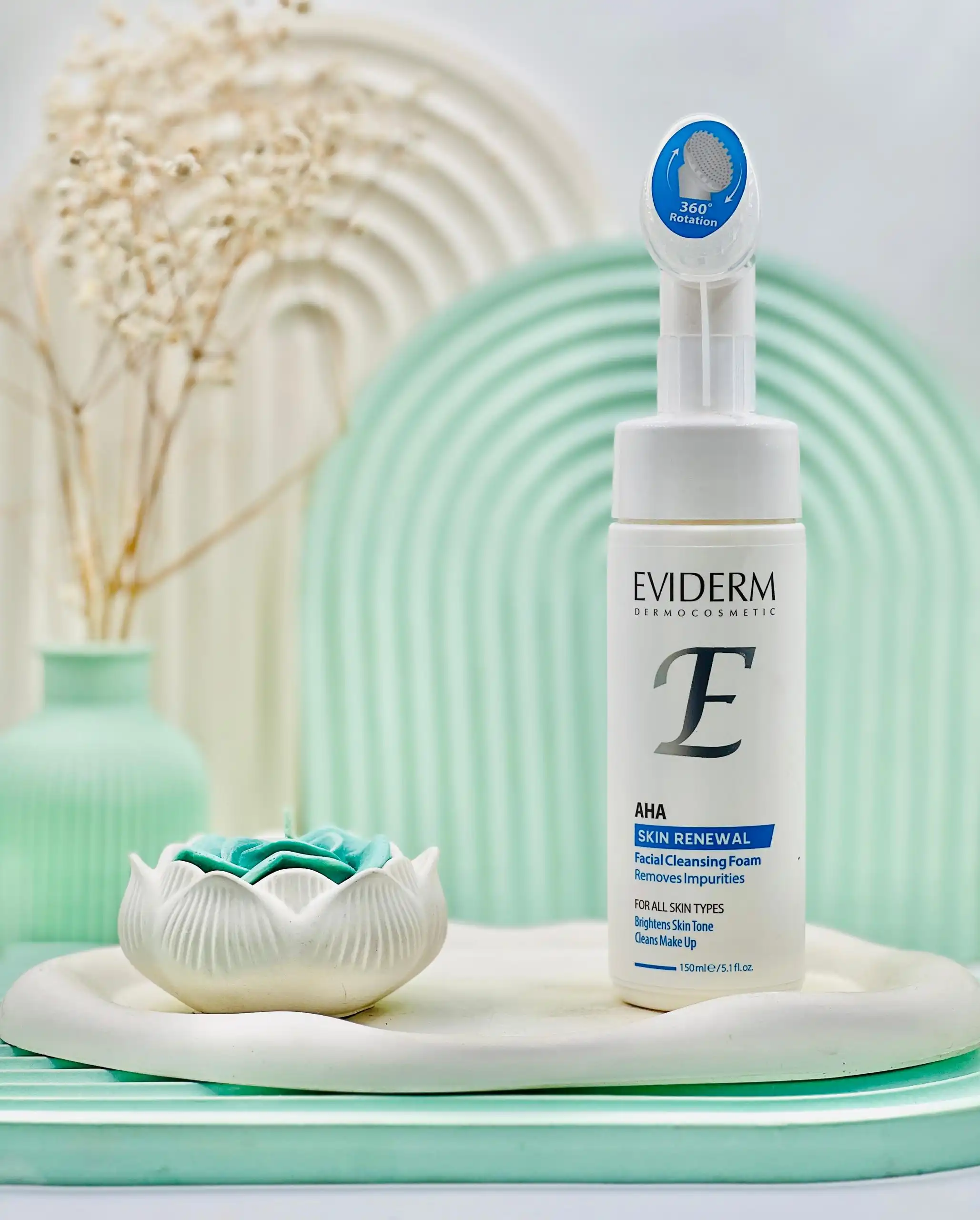 eviderm skin renewal facial cleansing foam daroosazam.com فوم شستشوی AHA اویدرم 150میلی لیتر