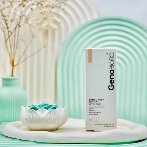 سرم ضد آفتاب صورت و گردن SPF30 ژنوبایوتیک 30 میلی لیتر