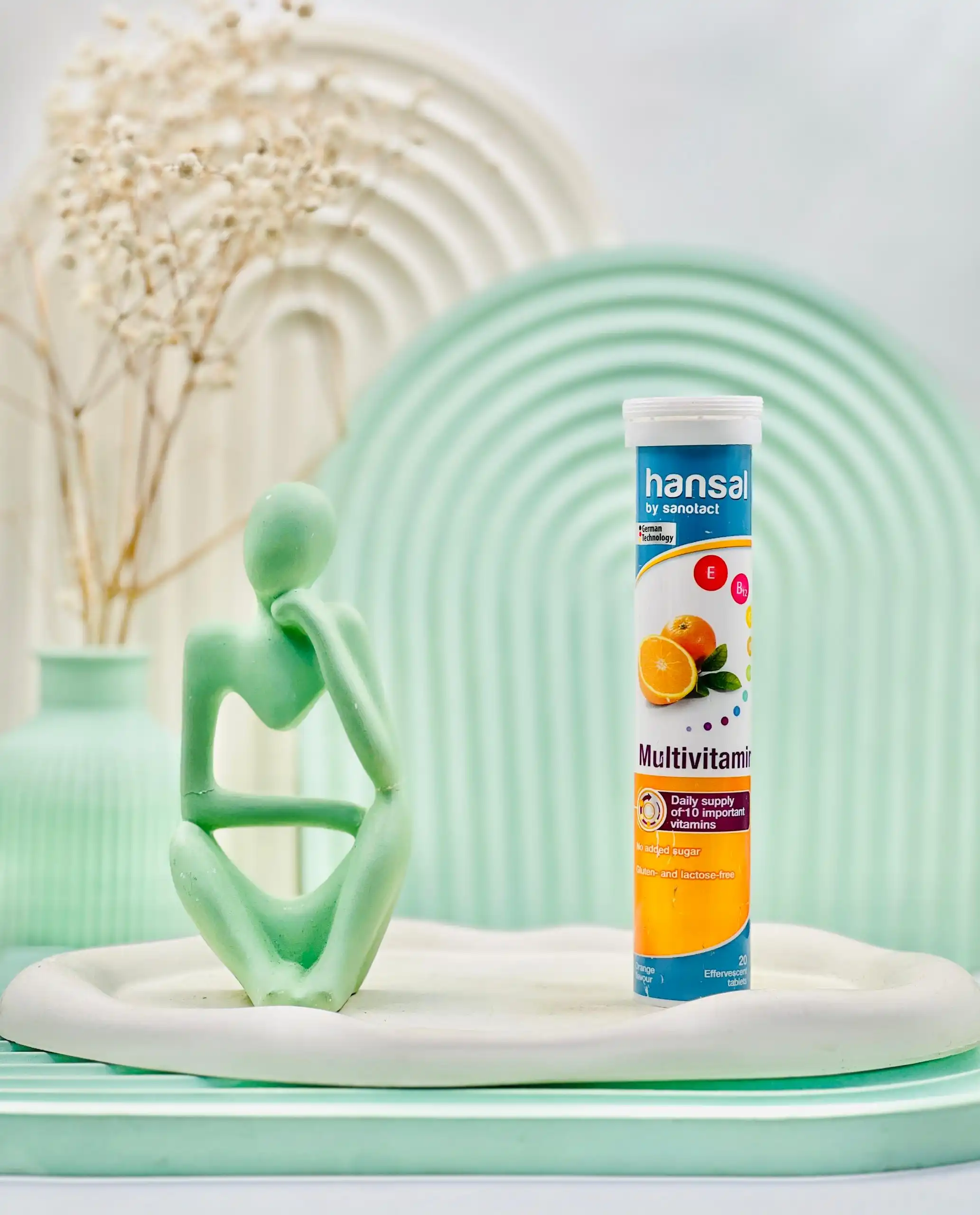 hansal multivitamin effervescent daroosazam.com قرص جوشان مولتی ویتامین هانسال 20 عددی