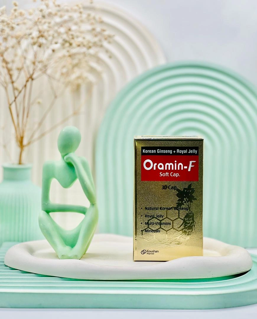 koushan pharmed oramin f soft caps daroosazam.com 1 سافت ژل اورامین اف کوشان فارمد 30 عددی