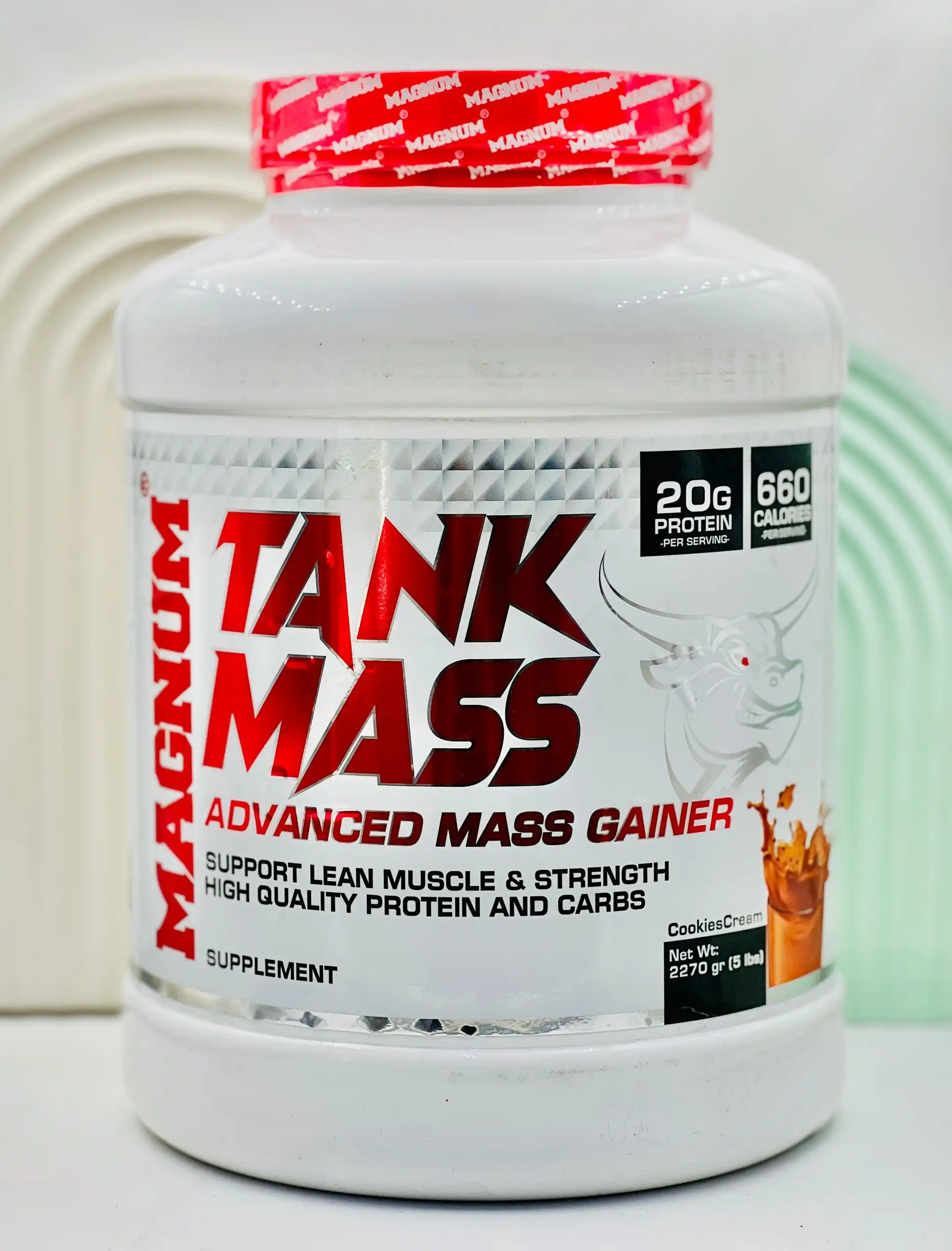 magnum tank mass daroosazam.com 1 پودر تانک مس مگنوم طعم کوکیزکرم