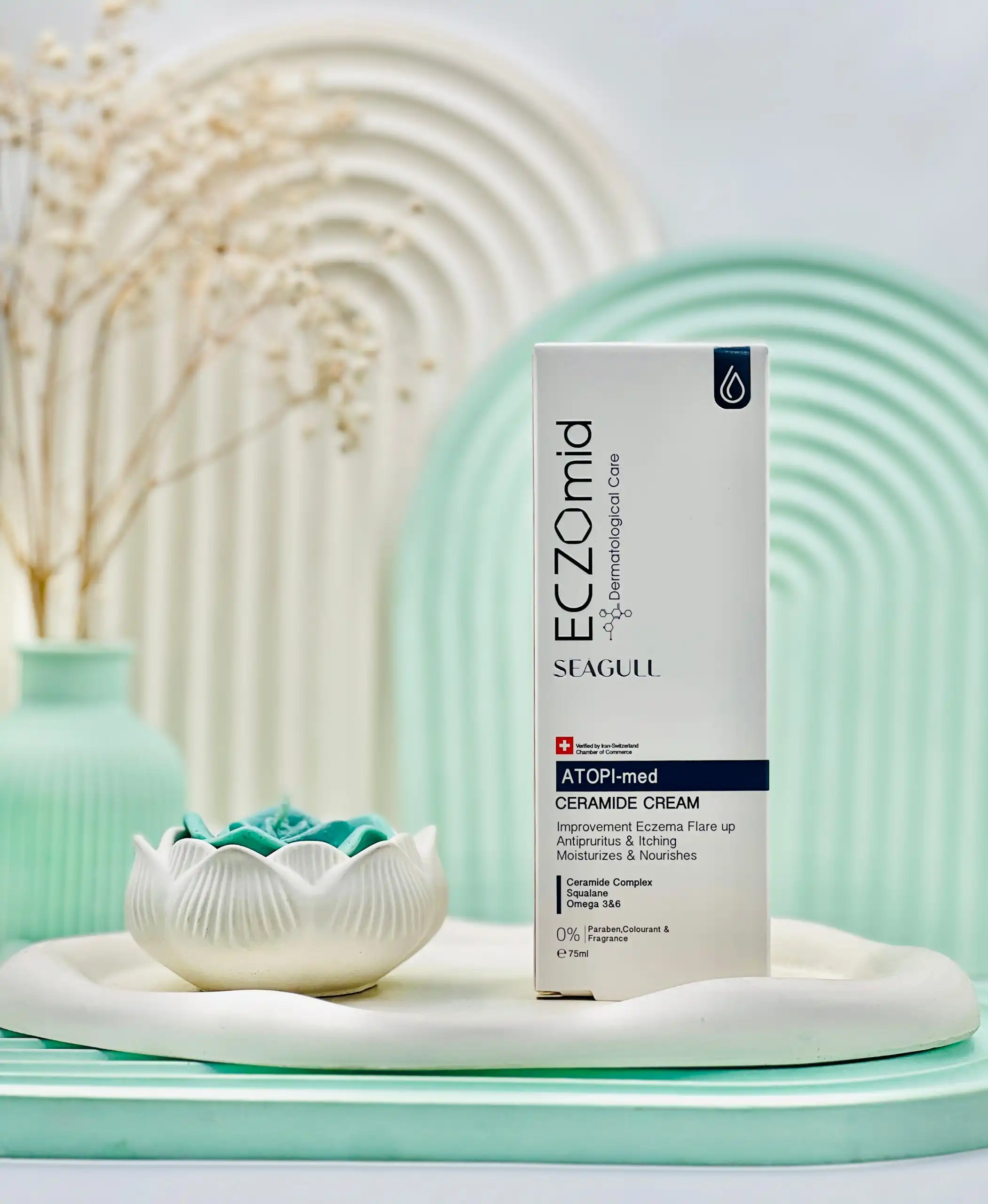 seagull eczomid atopi med ceramid cream daroosazam.com کرم مرطوب کننده سرامید اتوپی مد اگزومید سی گل