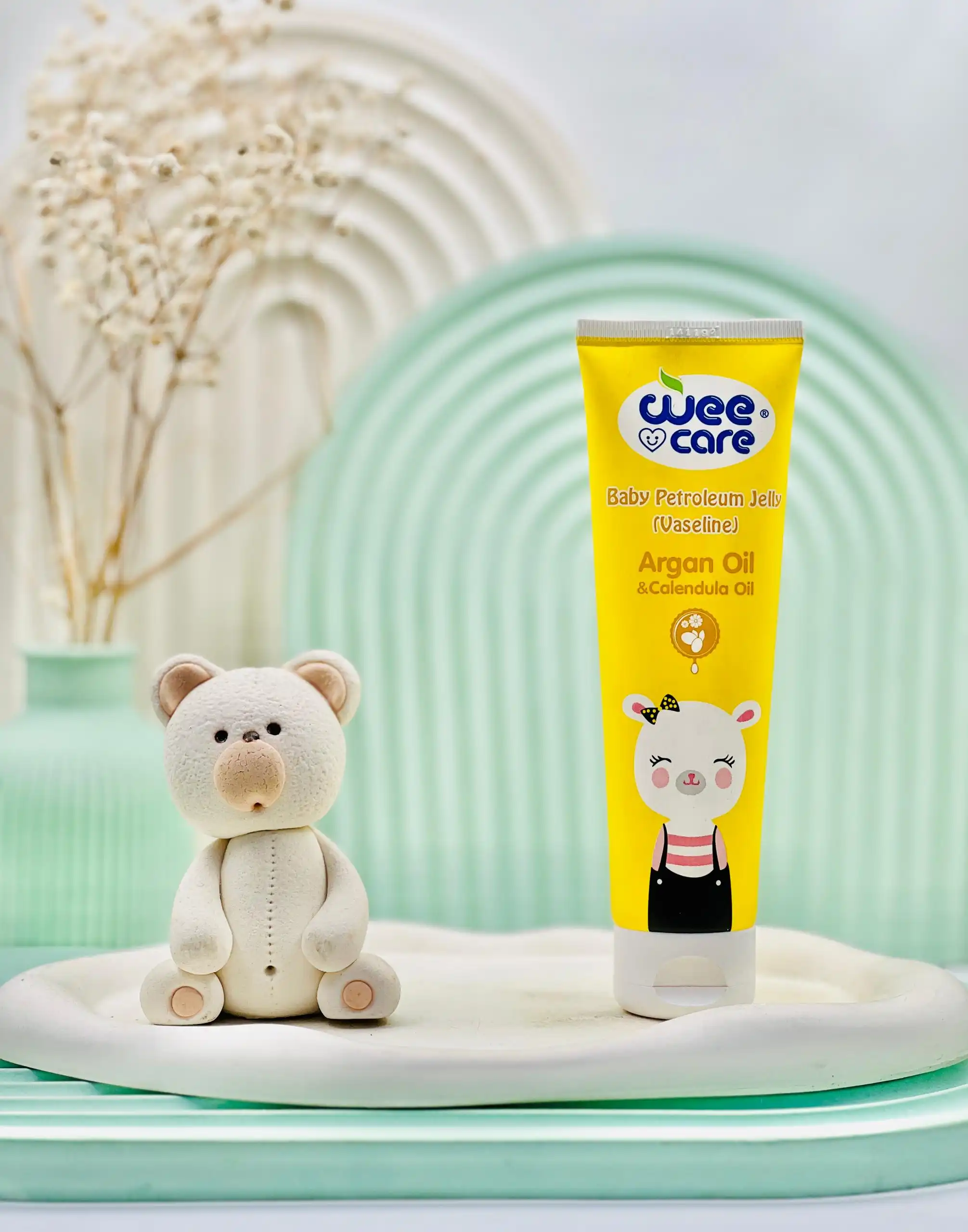 wee care baby petroleum jelly vaselin argan oil daroosazam.com ژل پترولیوم (وازلین) کودک آرگان و کالاندولا وی کر