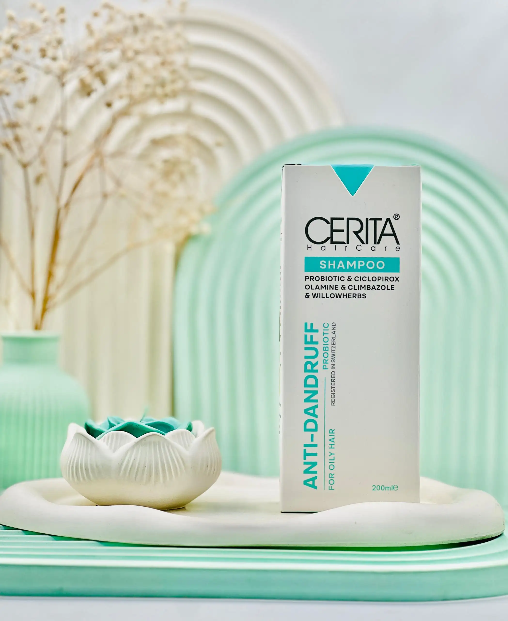 cerita shampoo anti dandruff 200ml daroosazam.com شامپو ضدشوره موی چرب سریتا 200 میلی لیتر